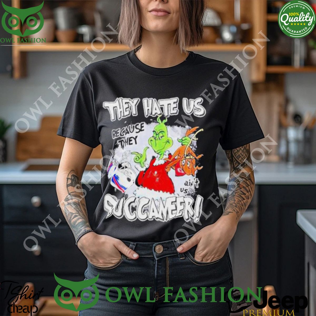 They Hate Us Because They Ain’t Us Tampa Bay Buccaneers Grinch Shirt