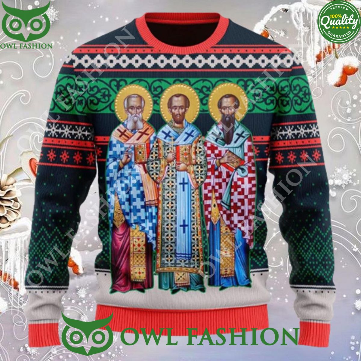 Three Great Hierarchs Ugly Sweater Jumper