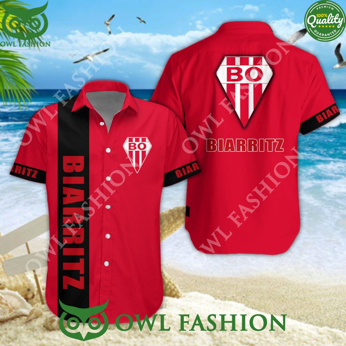 Top 14 Rugby France Biarritz Olympique Limited Hawaiian Shirt