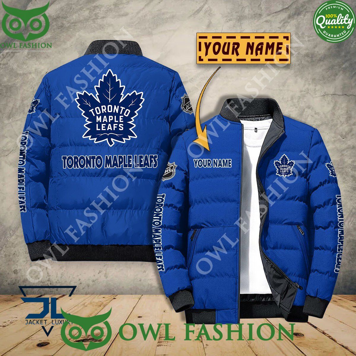 Toronto Maple Leafs Custom Name NHL Ice Hockey Puffer Jacket Sport