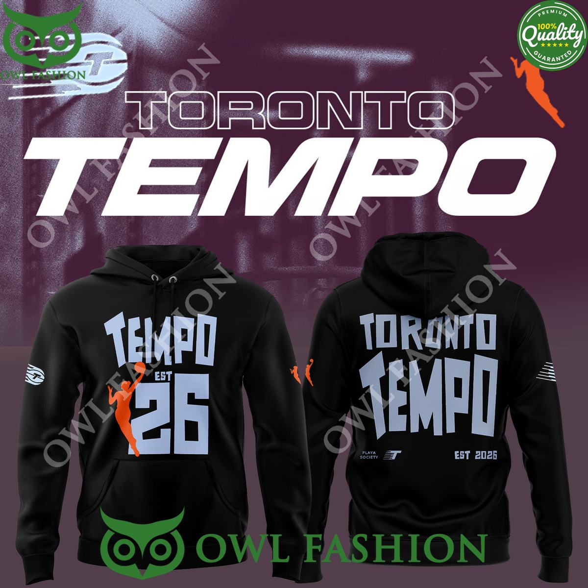 Toronto Tempo est 2026 basketball limited edition hoodie