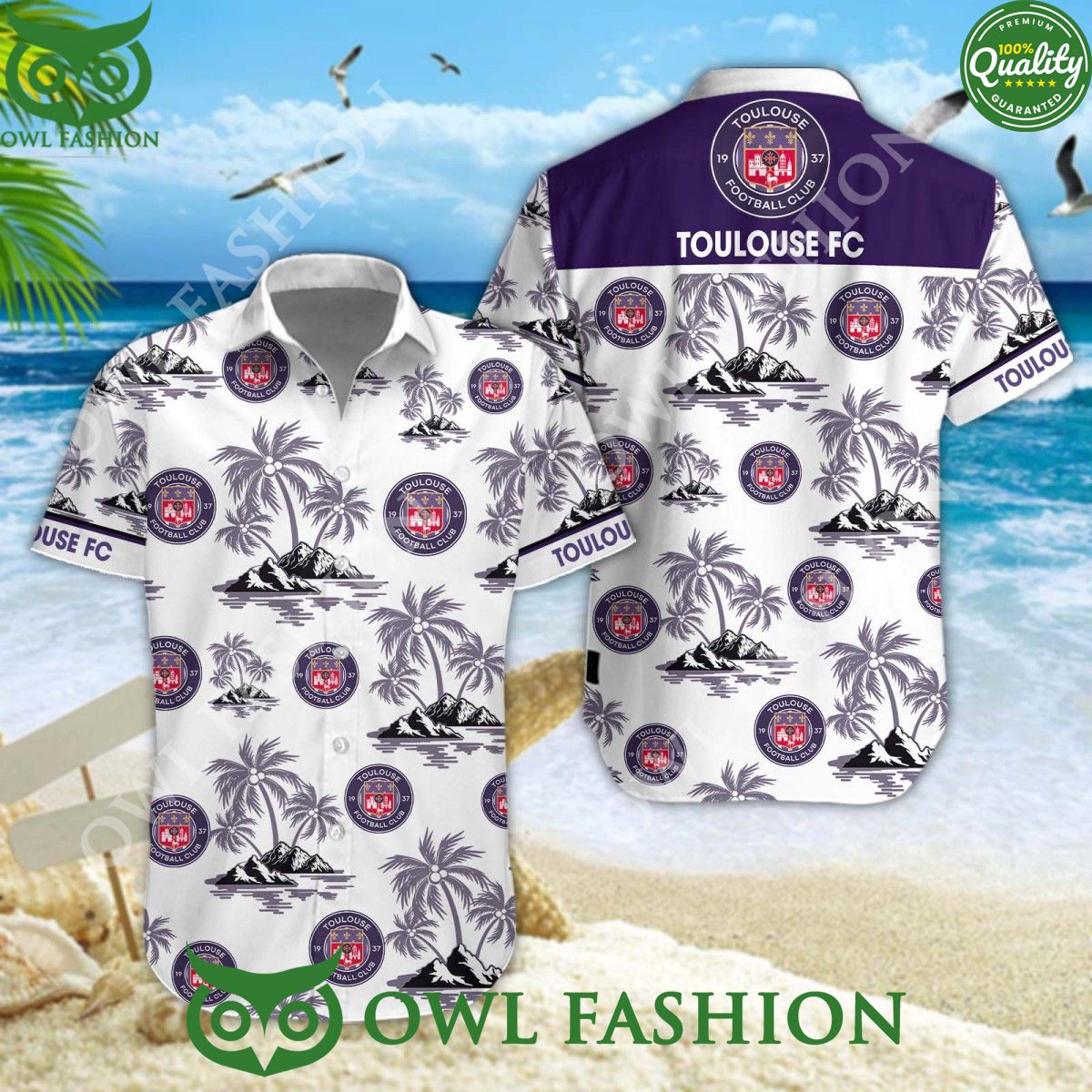 Toulouse Football Club Ligue 1 France Championship Hawaiian Shirt