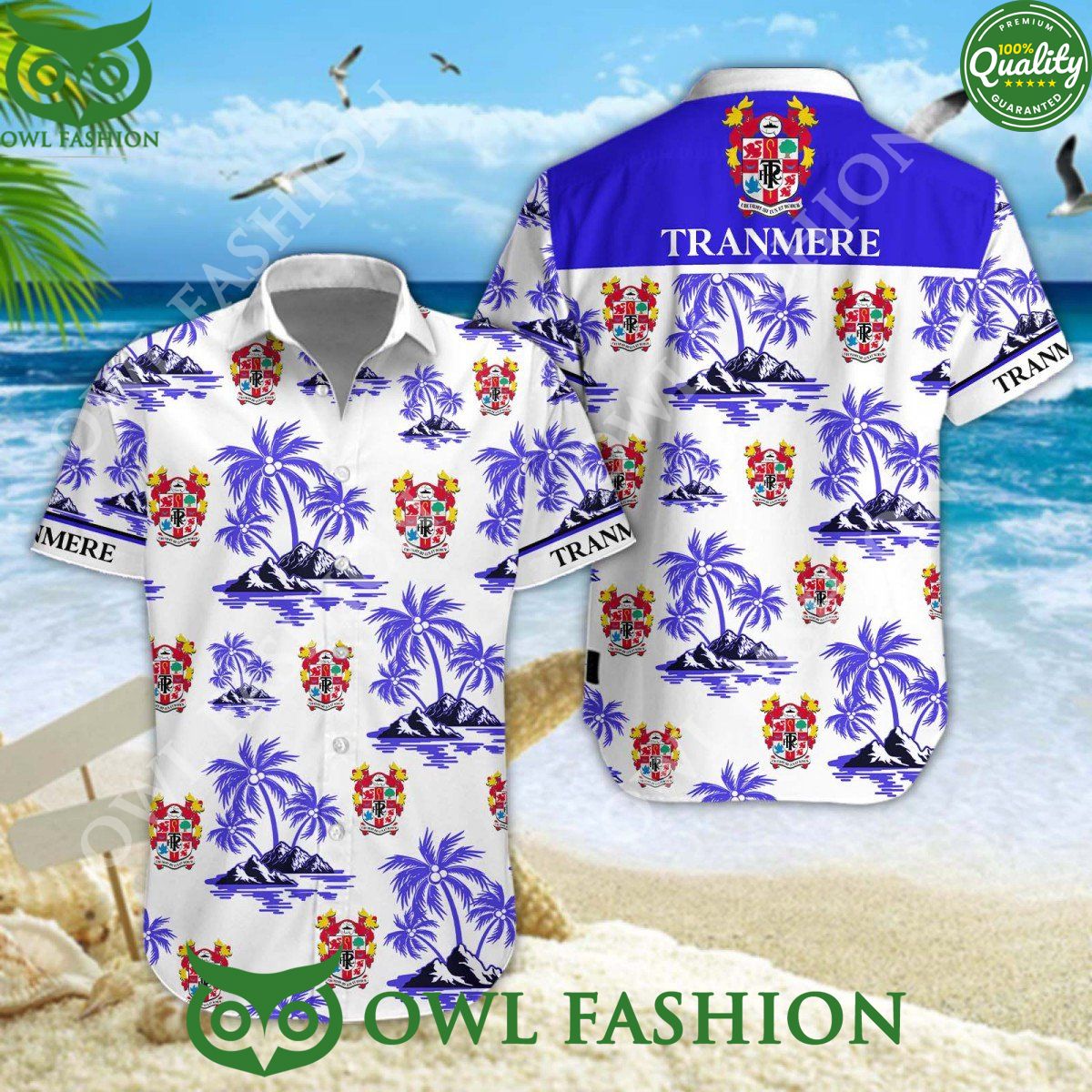 Tranmere Rovers Football EFL Coconut Tree hawaiian shirt