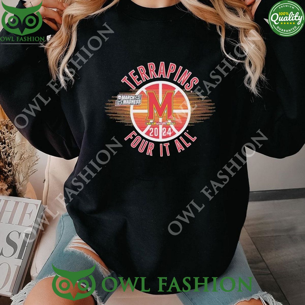 Trending 2024 March Madness Terrapins Four It All Shirt Sweater Hoodie