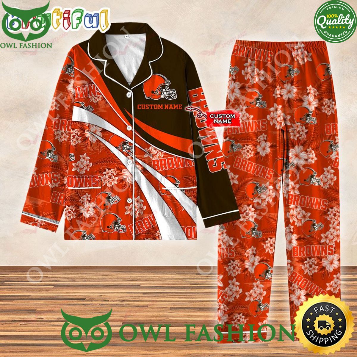 Trending Cleveland Browns NFL 3D Personalized Pajamas Set