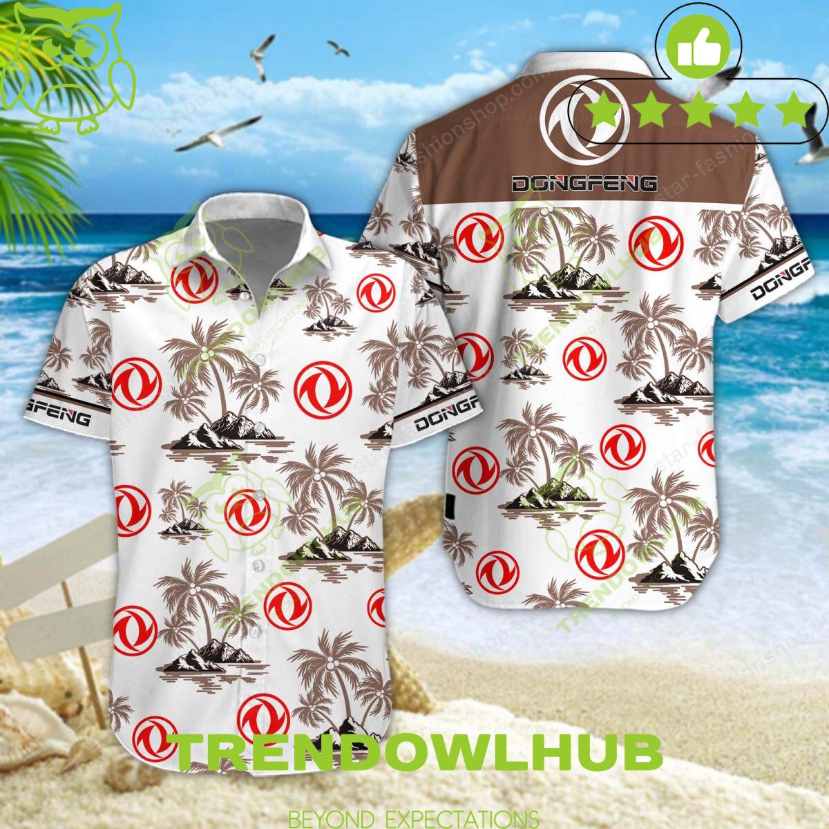 Trending Dongfeng Custom Color Hawaiian Shirt Short