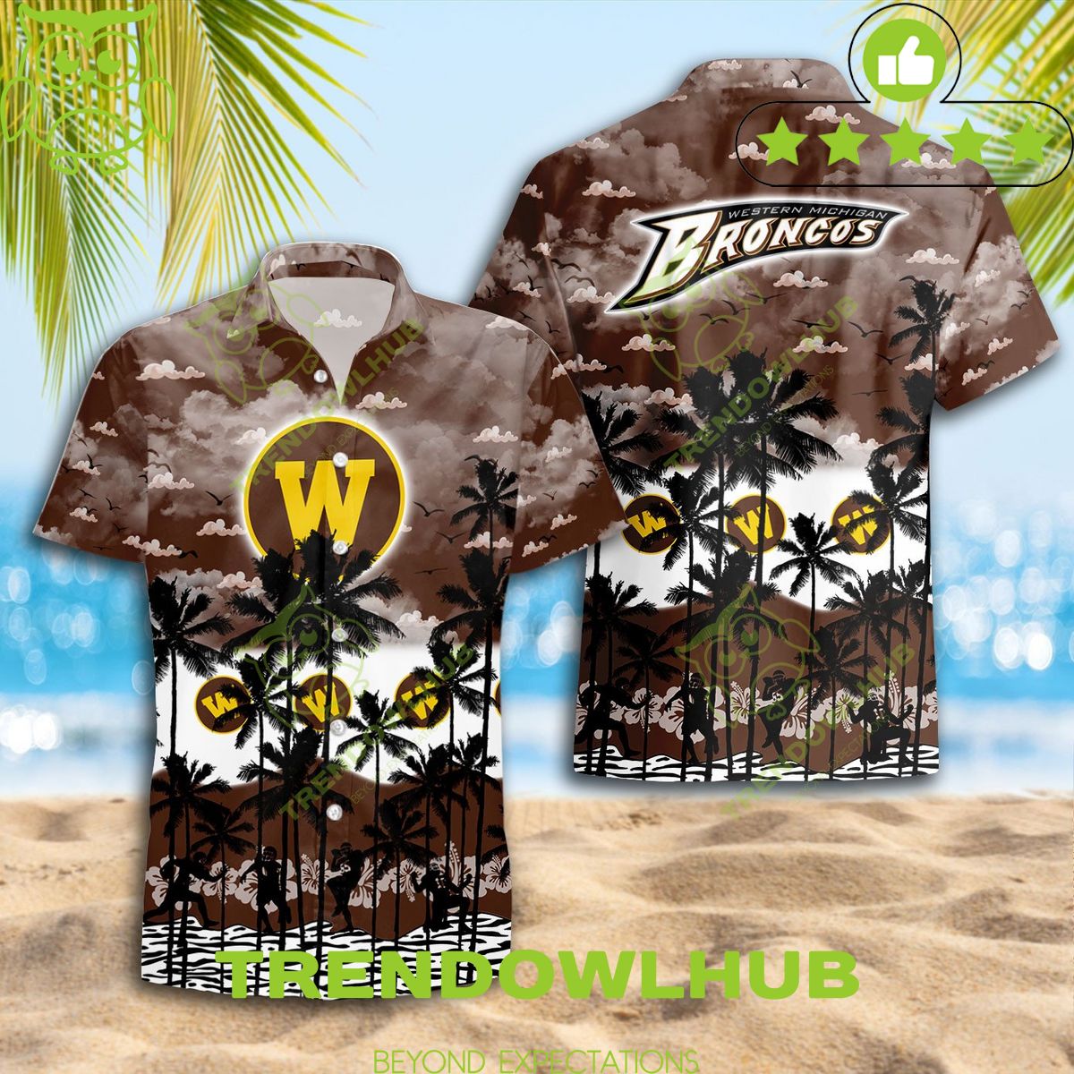 Trending Summer 2024 Western Michigan Broncos Basketball Hawaiian Shirt