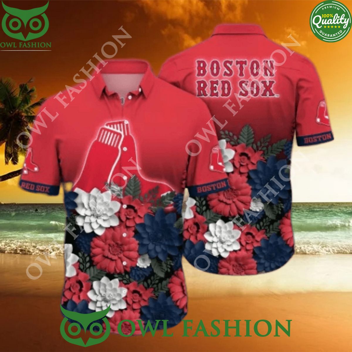 Trending Summer Boston Red Sox MLB Flower Hawaiian Shirt