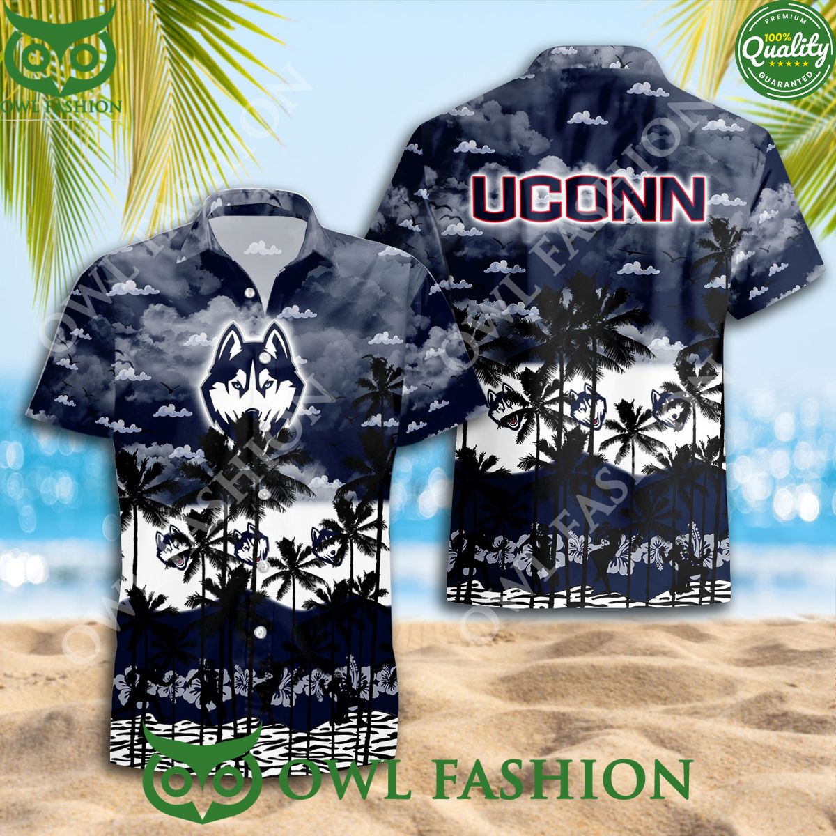 Trending Summer Connecticut Huskies basketball Hawaiian Shirt