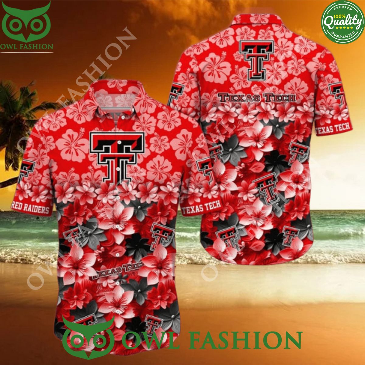 Trending Summer Texas Tech Red Raiders NCAA3 Floral Flower Hawaiian Shirt