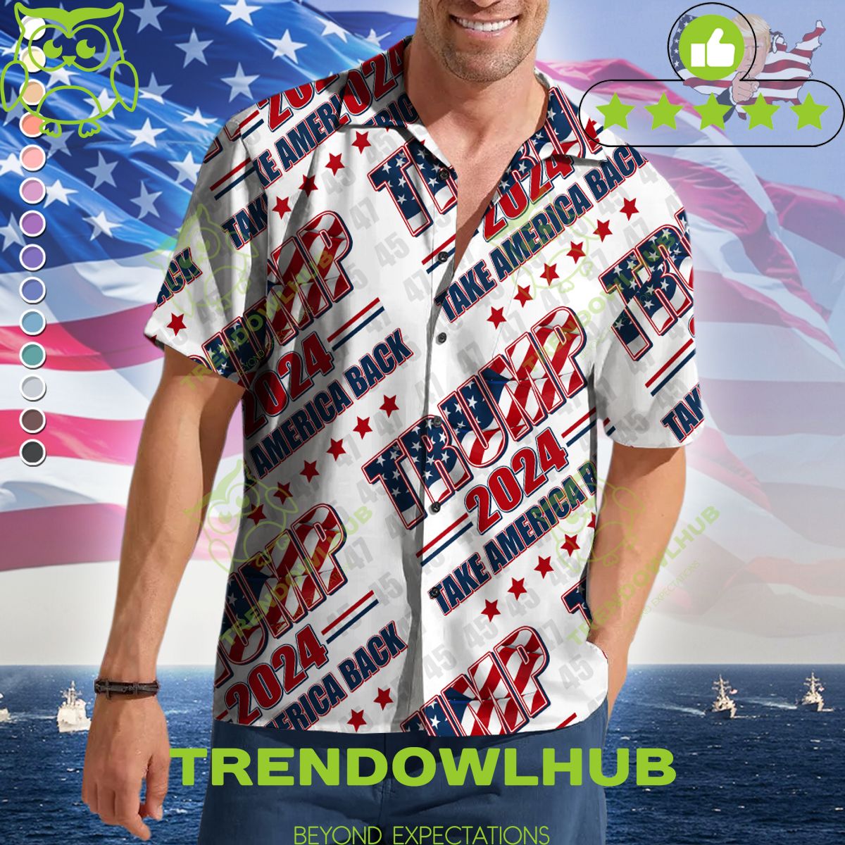 Trump 2024 Take America Back US Hawaii Shirt