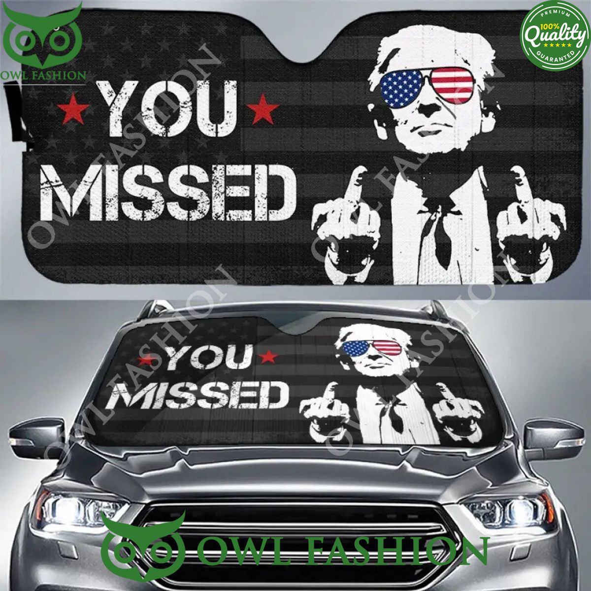 Trump Supporters You Missed It US Elections Auto Windshield Sunshade