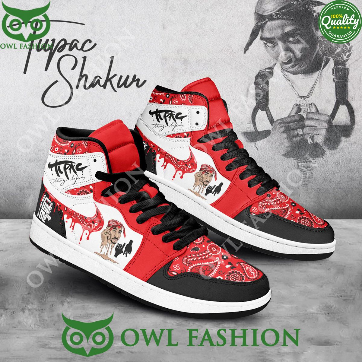 Tupac shakur American rapper Only God can Judge Me Air Jordan Sneaker