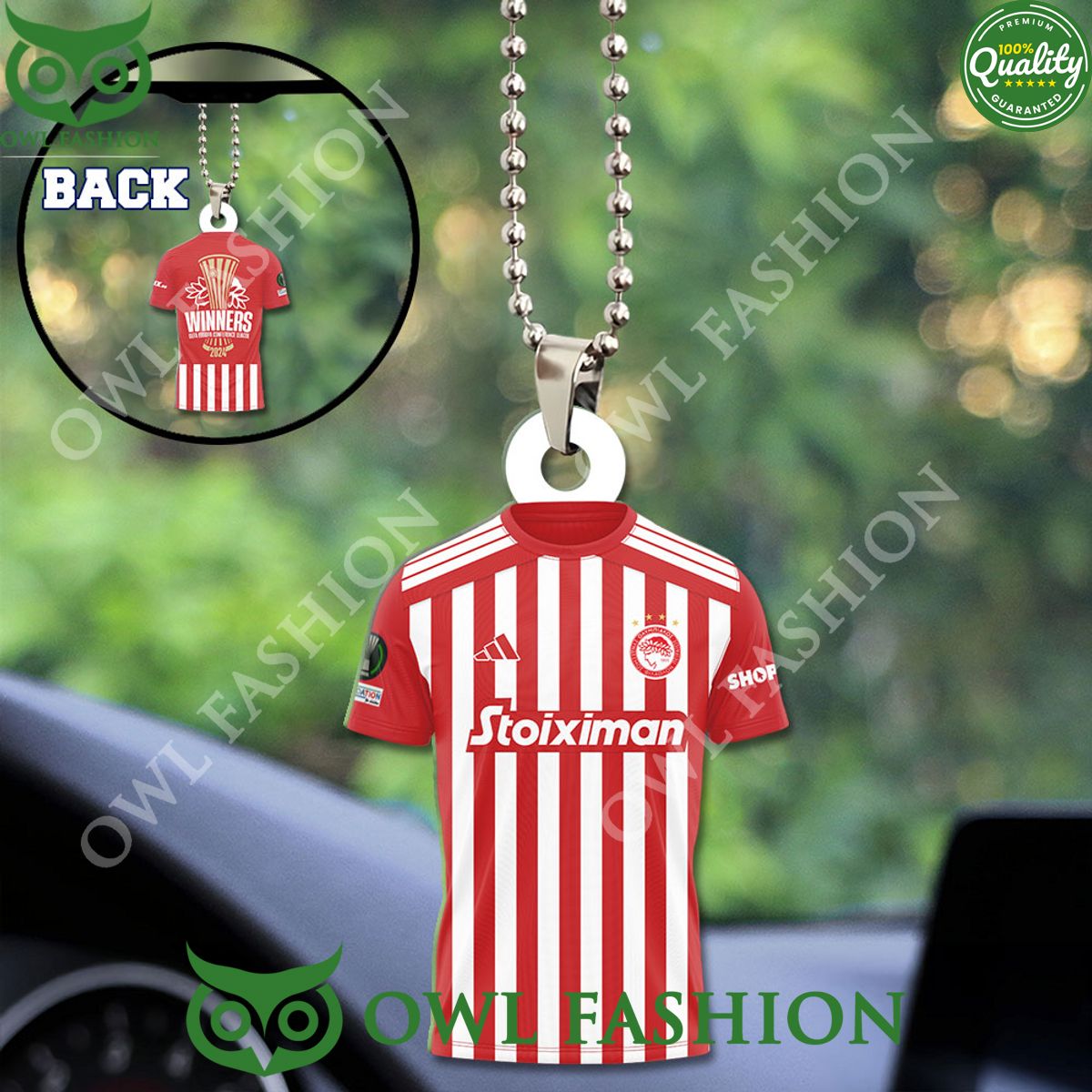UEFA Champion Shirt Team Olympiakos F.C. Acrylic Car Ornament 