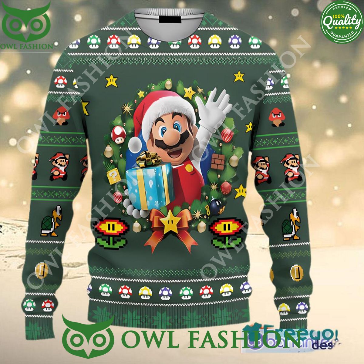 Ugly Santa Mario Brothers Christmas Custom Cosplay Ugly 3D Sweater Jumper