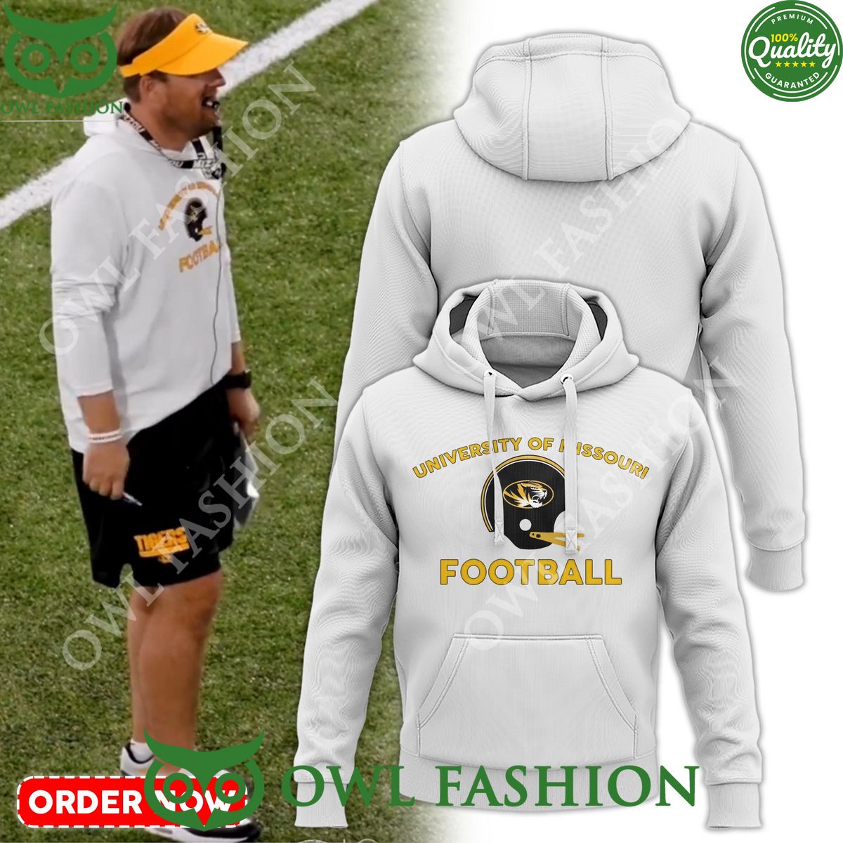 University of Missouri Football Wear By coach Eli Drinkwitz Hoodie