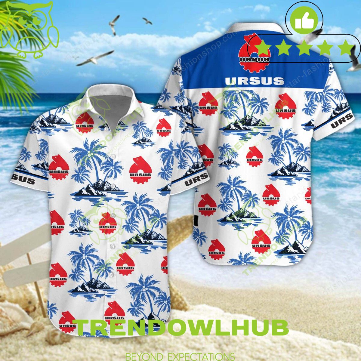 Ursus Polish agricultural machinery manufacturer Hawaiian Shirt and Short