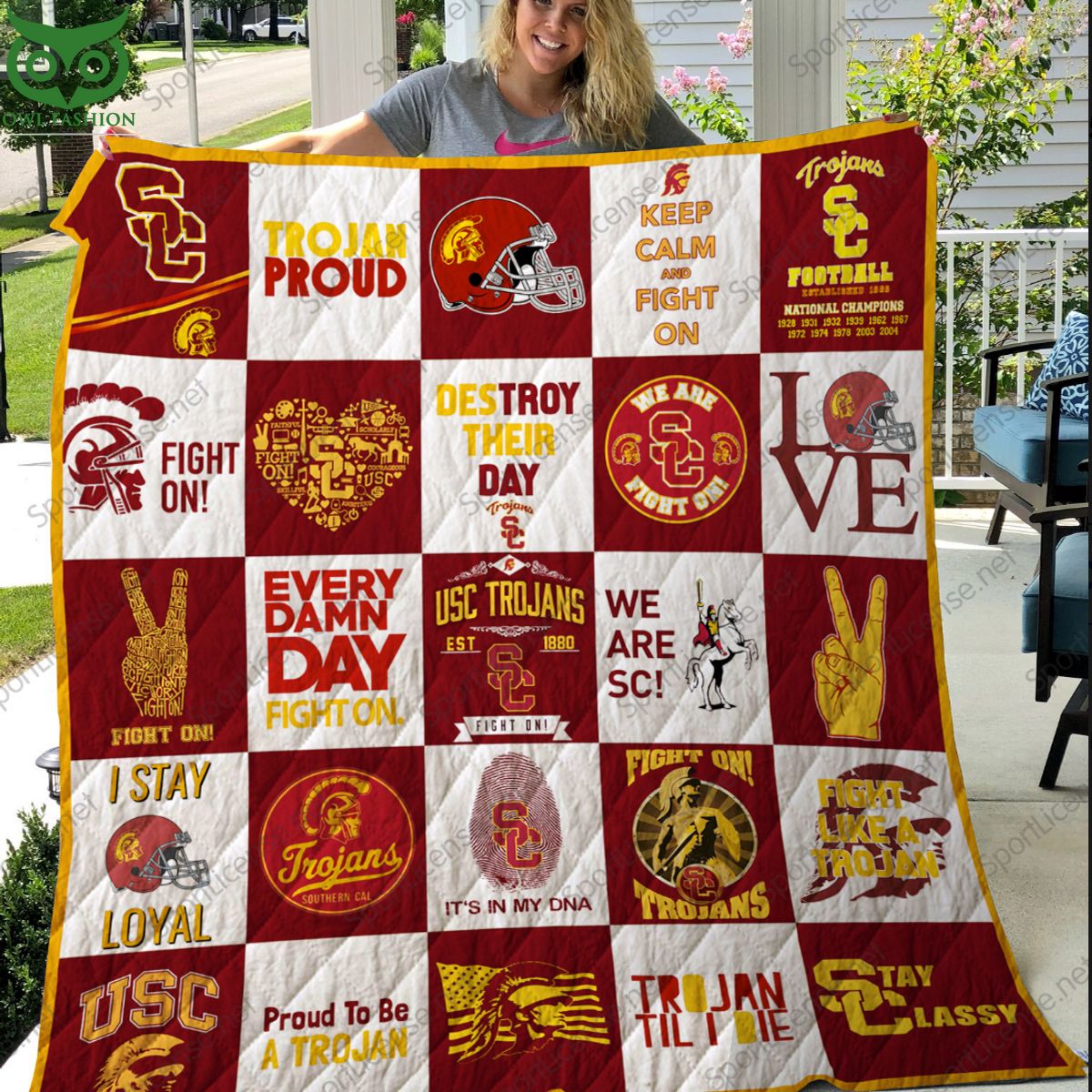 USC Trojans NCAA Quilt Blanket
