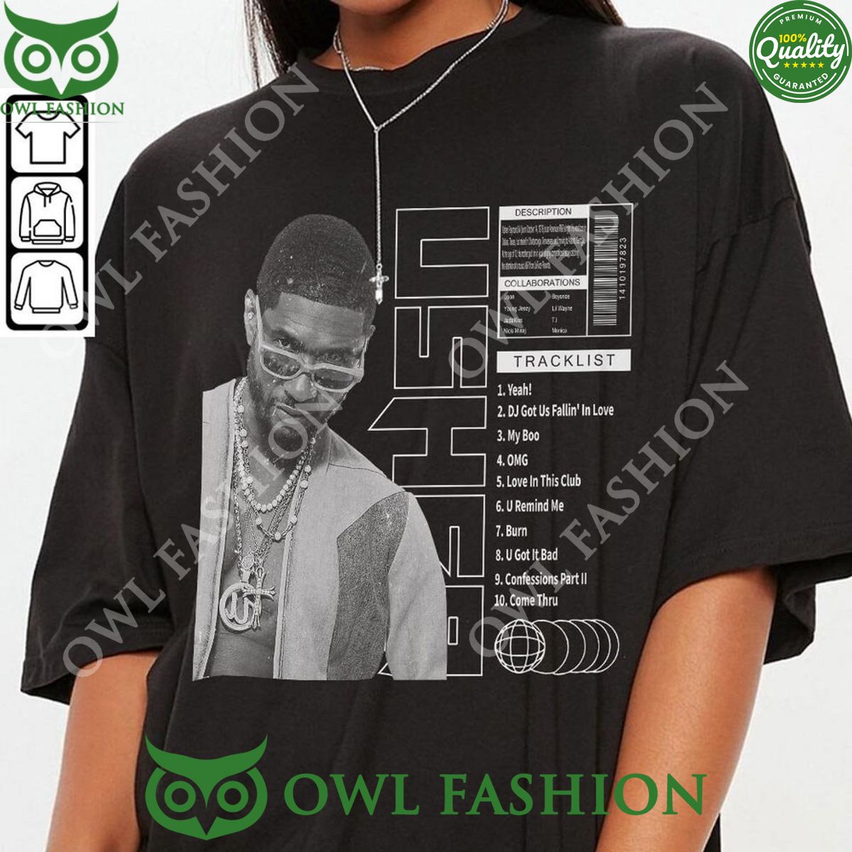 Usher Tracklist Song Vintage Unisex t shirt