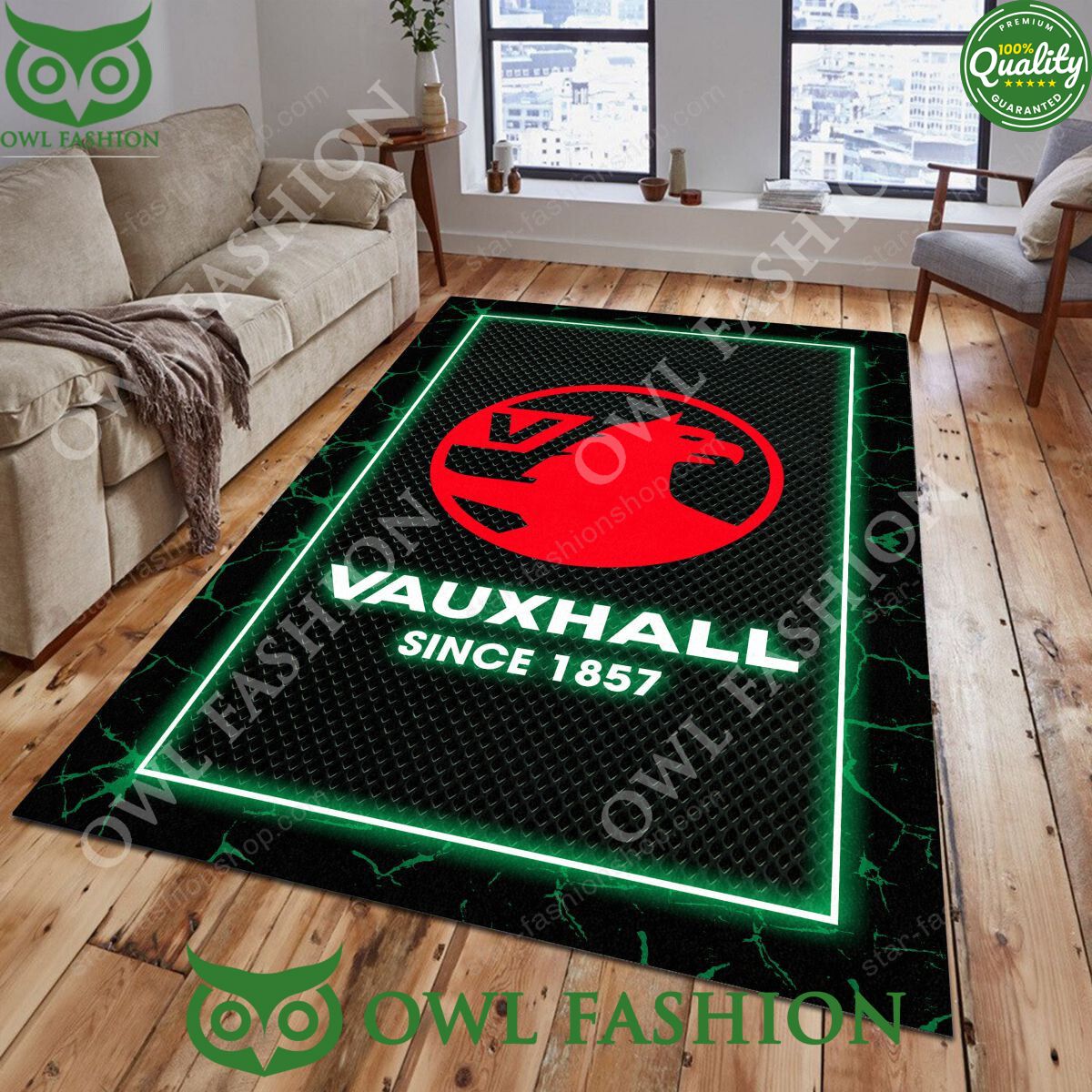 Vauxhall Luxury Car Brand Limited Lighting Rug Carpet