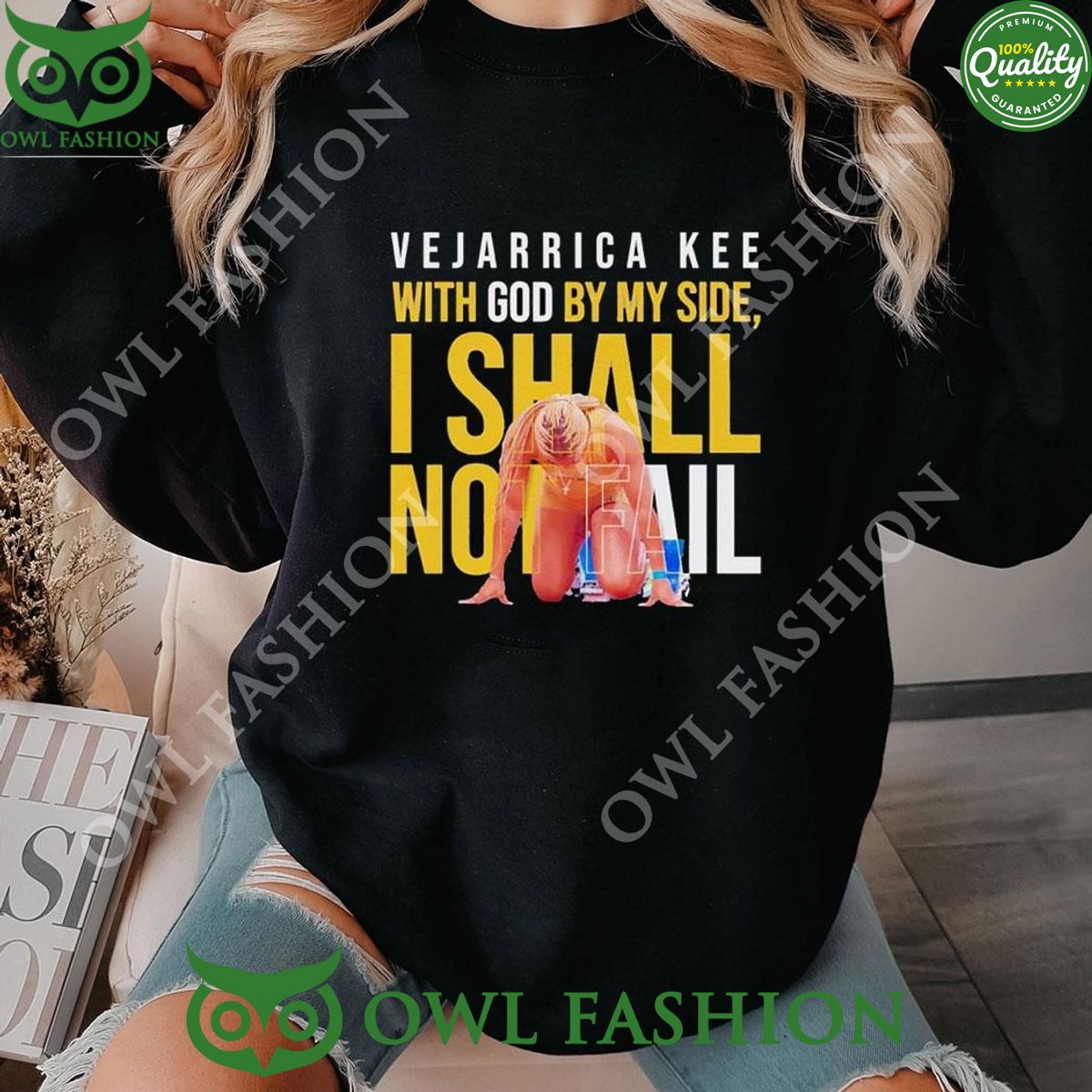 Vejarrica Kee With god by my side I shall not fail sweatshirt
