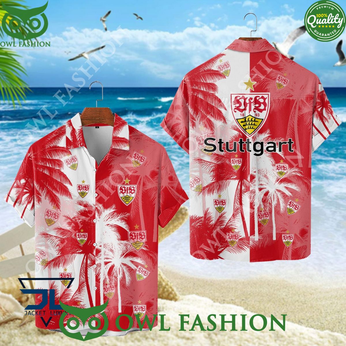 VfB Stuttgart Coconut Island Bundesliga Championship Hawaiian Shirt