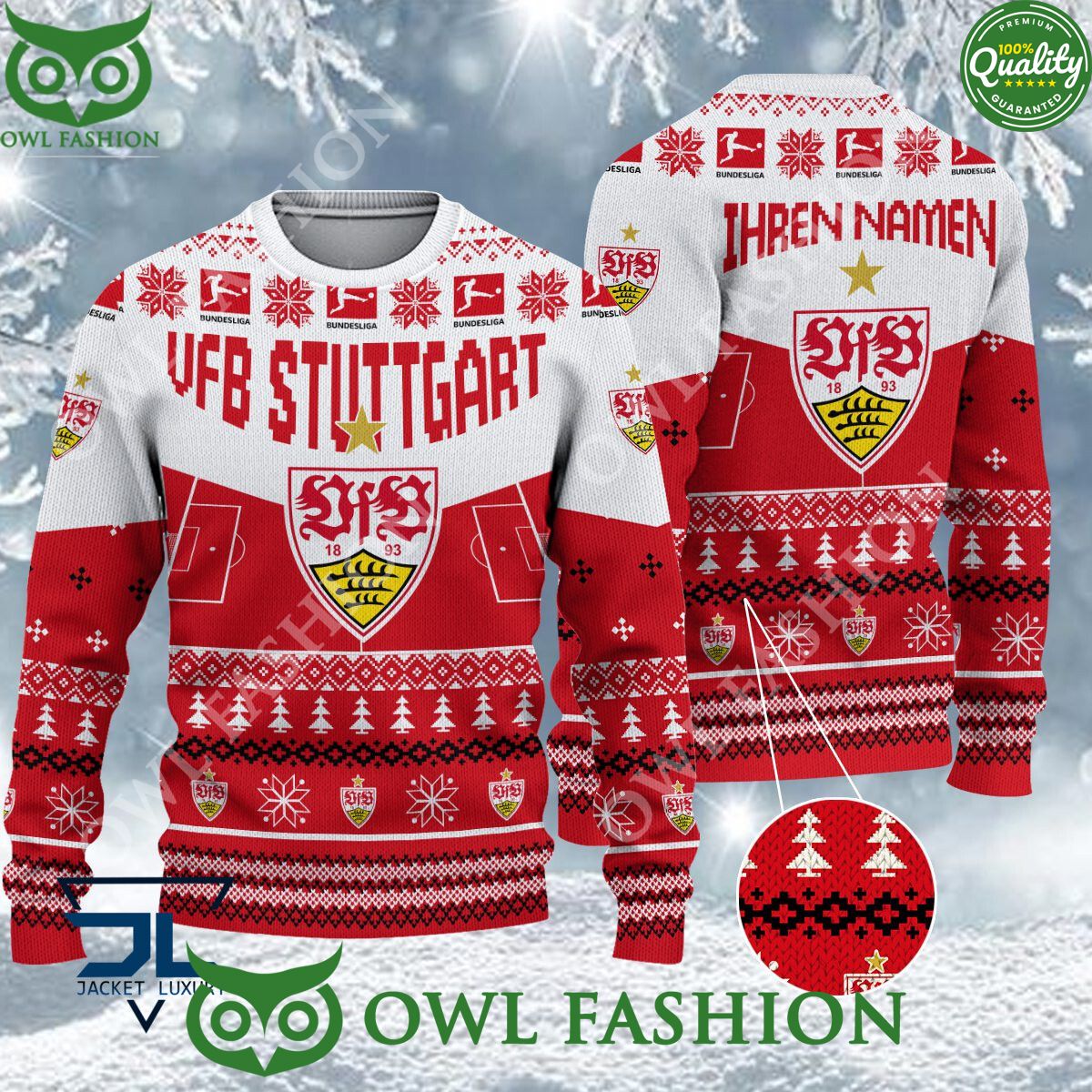 VfB Stuttgart Limited For Bundesliga Fans Ugly Sweater Jumper