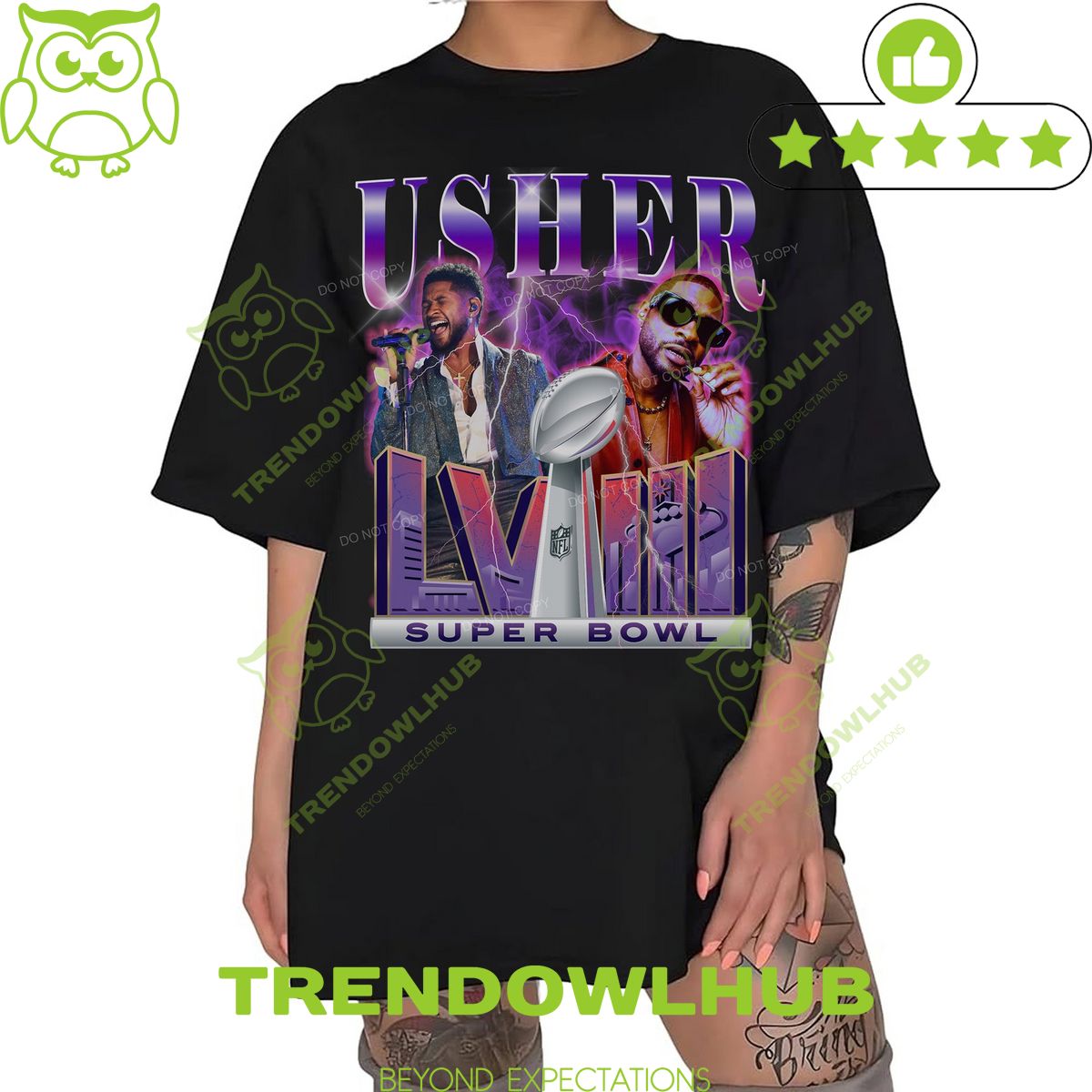 Vintage Bootleg Usher Super Bowl 2024 NFL T shirt