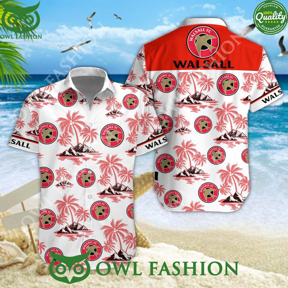 Walsall FC Football Island Summer Vibe Hawaiian Shirt