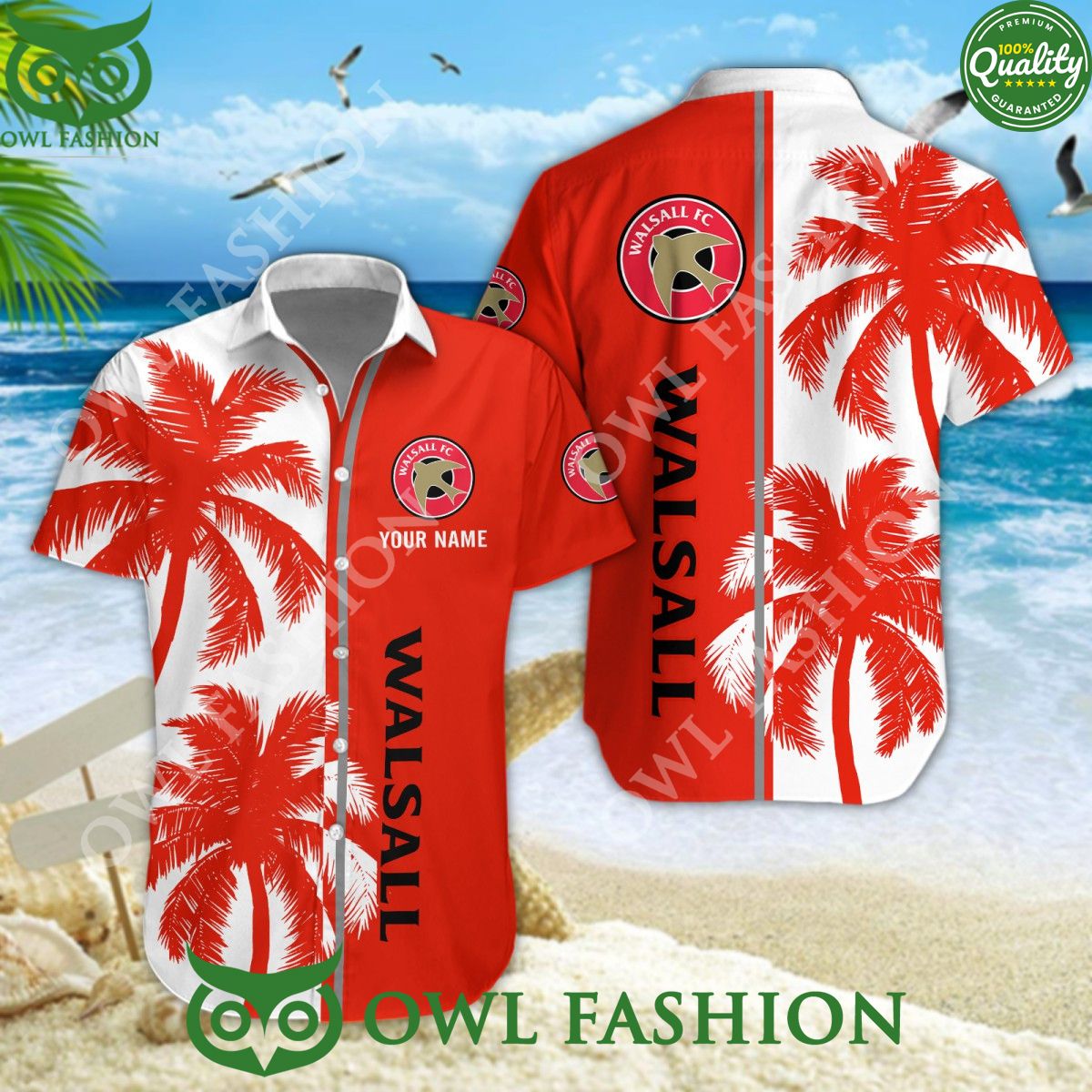 Walsall Personalized Green coconut tree 2024 Hawaiian Shirt