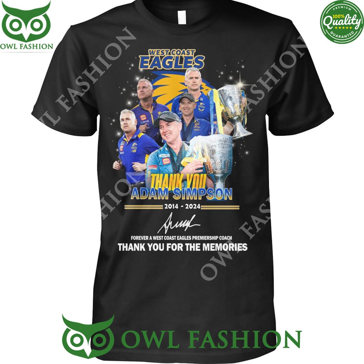 West Coast Eagles Adam Simpson Thank you 2014 2024 for the memories t shirt