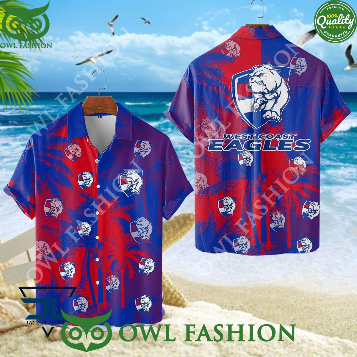 Western Bulldogs AFL Australian Hawaiian shirt and short