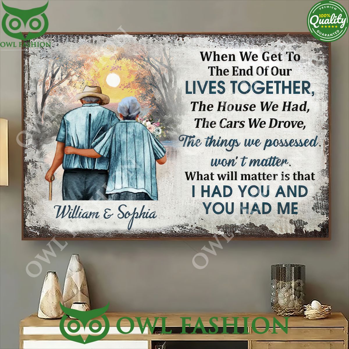 When We Get To The End Of Our Lives Together Personalized Horizontal Poster Gift
