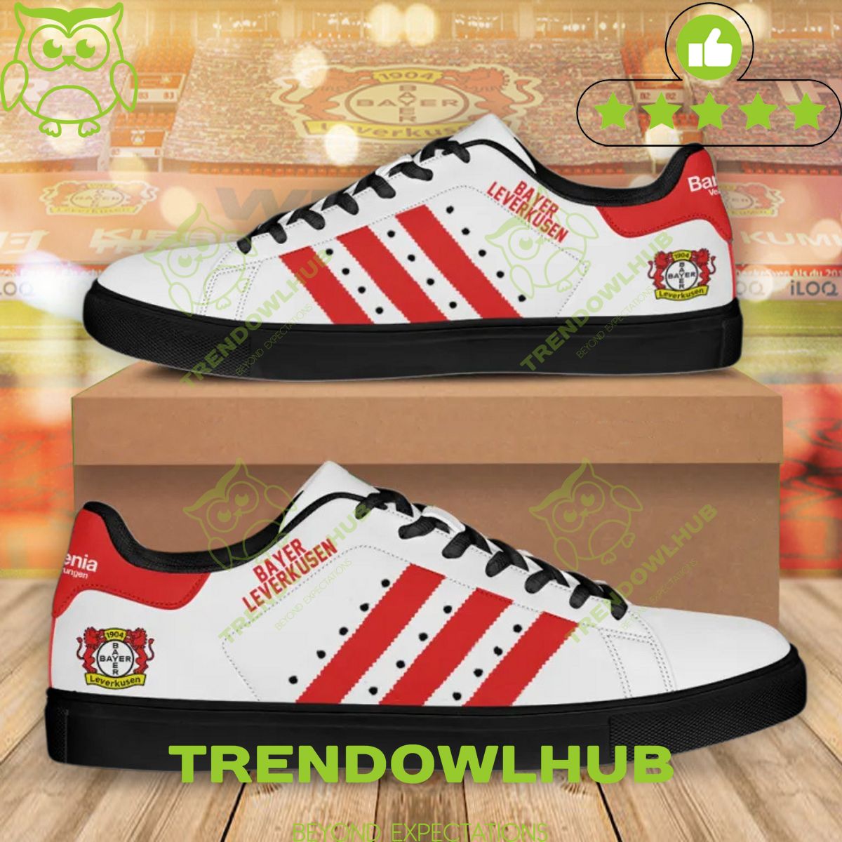 White Bundesliga Deutscher Meister Bayer Leverkusen 2024 Stan smith shoes