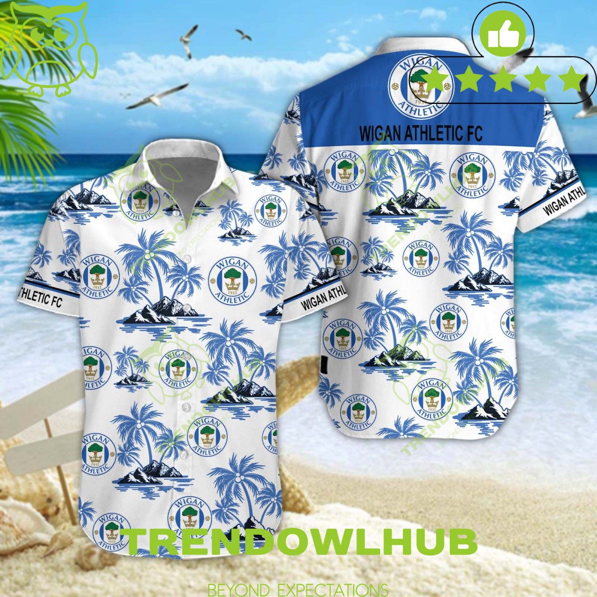 Wigan Athletic Football Champion League One Hawaiian Shirt