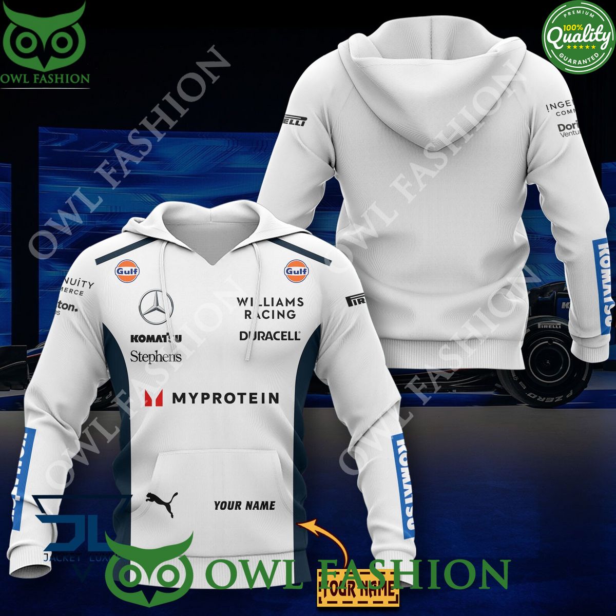Williams Racing Sport F1 2024 Personalized Printed Hoodie Shirt