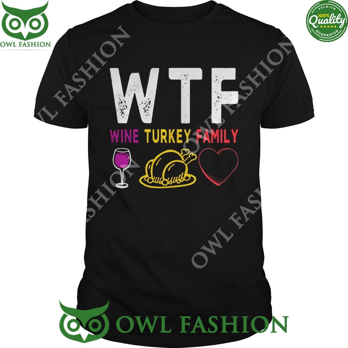 wtf thanksgiving t shirt sweatshirt wine turkey family