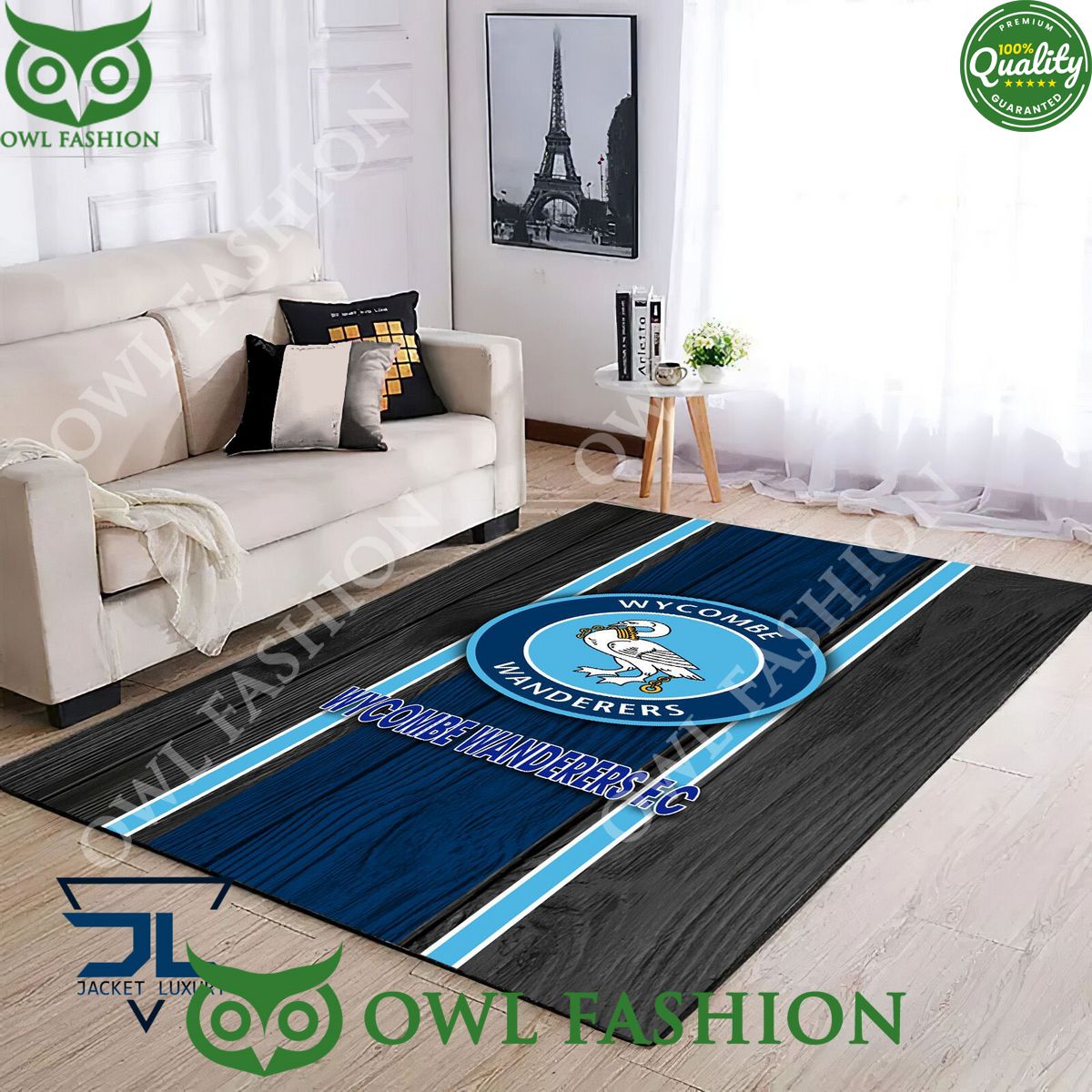 Wycombe Wanderers F.C EFL Football Living room Rug Carpet Decor