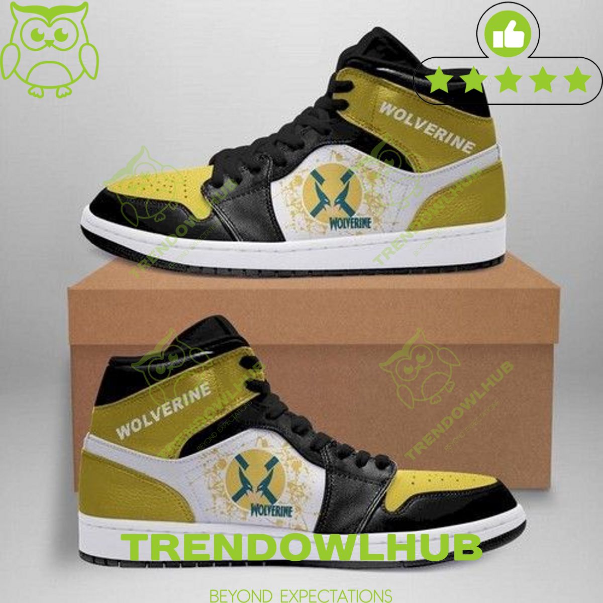 Xmen Wolverine Marvel Air Jordan Sneakers Custom Design Shoes