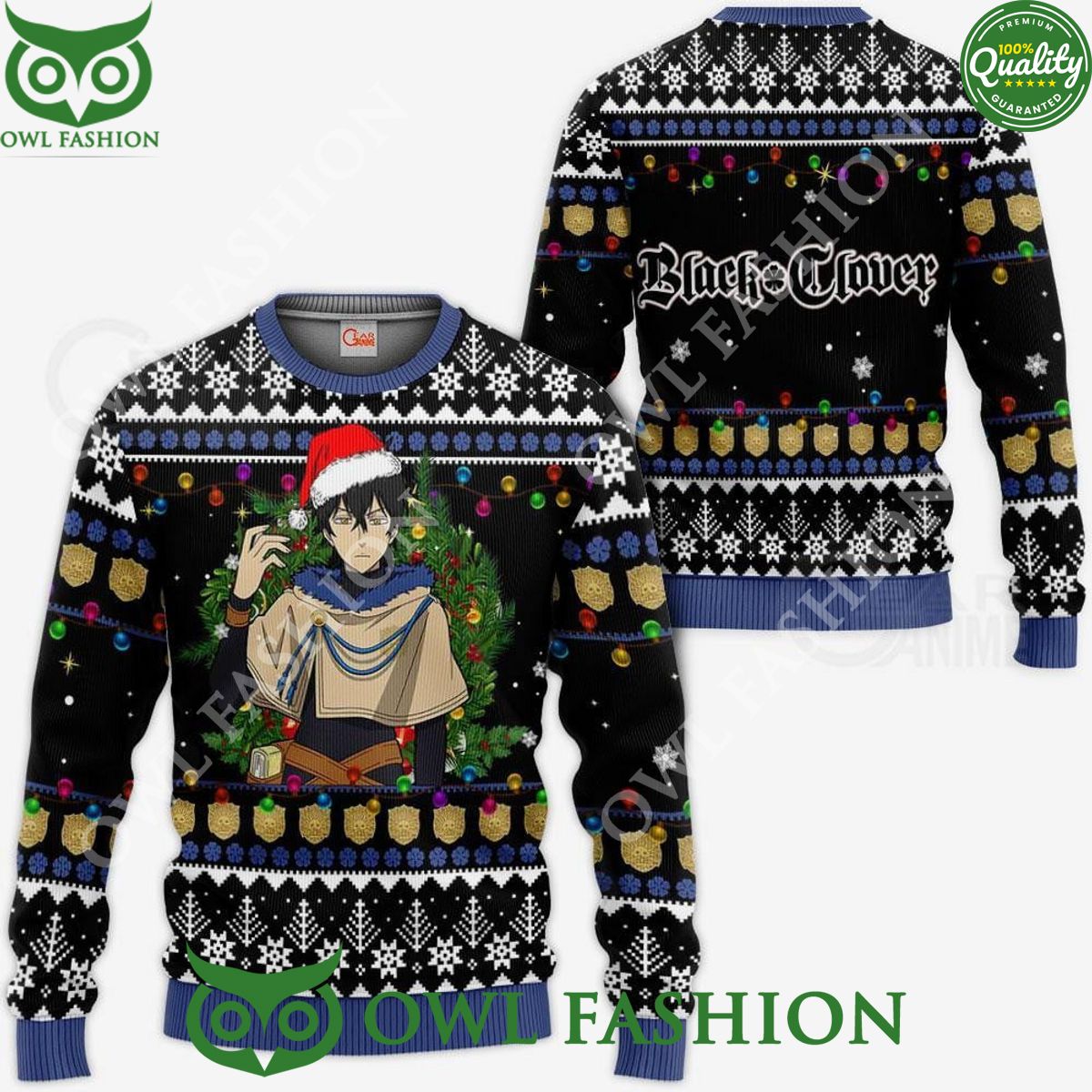 Yuno Black Clover Ugly Christmas Sweater Xmas Gift