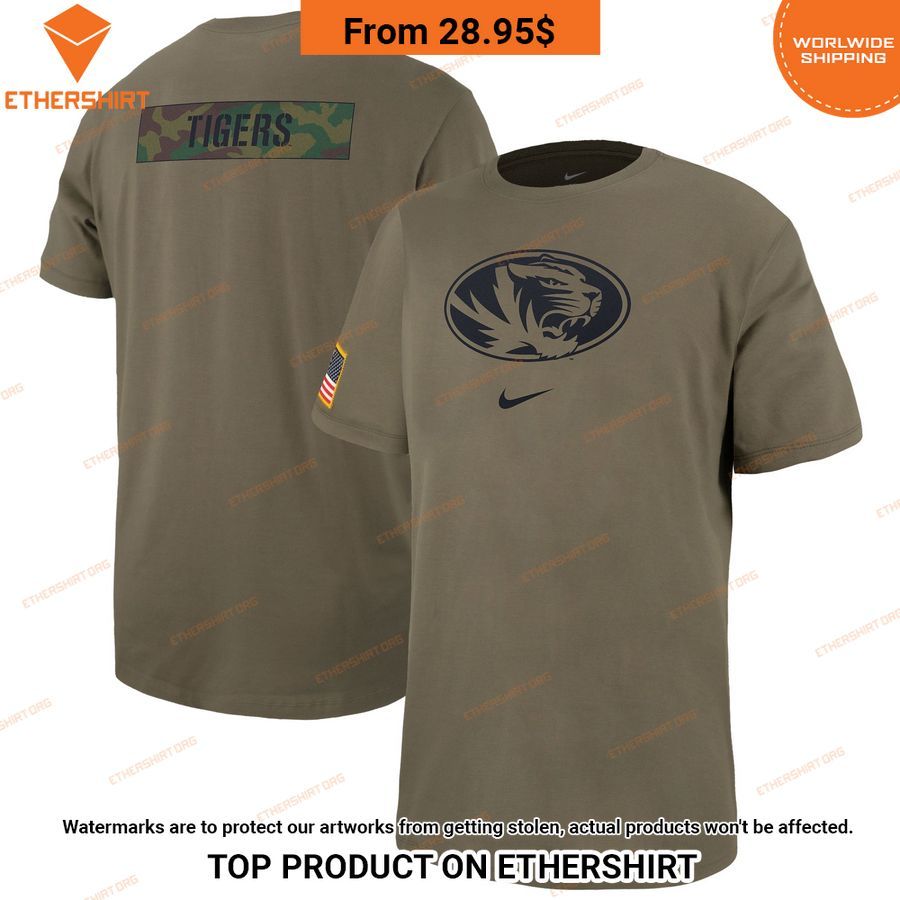missouri tigers salute to service military veteran t shirt 1 395