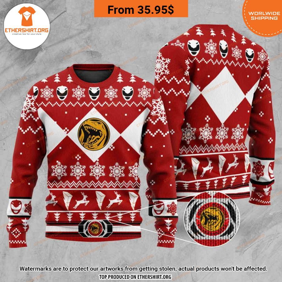 red power rangers sweater 1 70