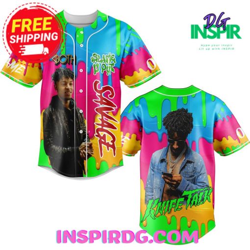 The 21 Savage Slime You Out Knife Talk Jersey Shirt