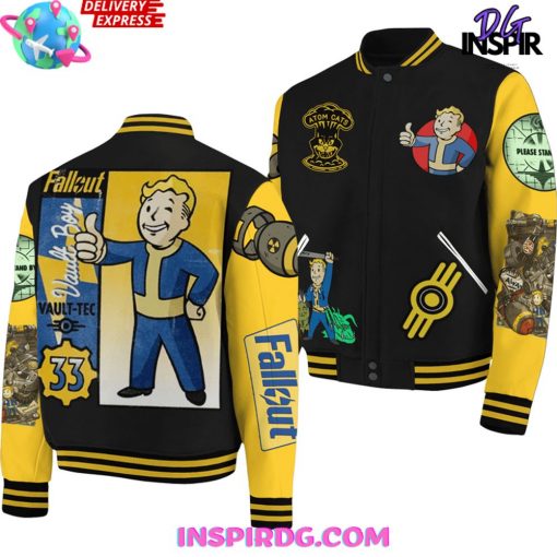 Fallout Atom Cats Vault Boys Baseball Jacket