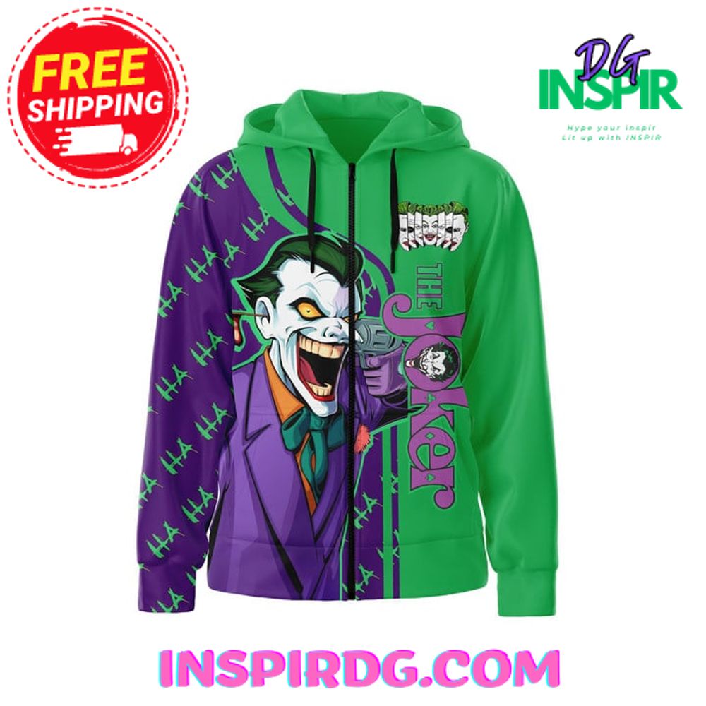 Joker zip up hoodie hotsell