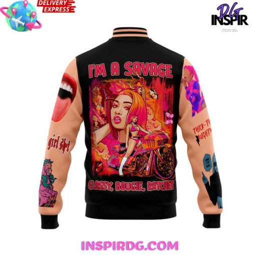 Megan Thee Stallion Classy Bougie Ratchet Baseball Jacket
