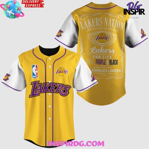 NBA Los Angeles Lakers Nation Baseball Jersey