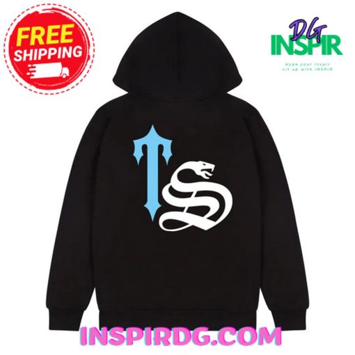 TRAPSTAR SCRIPT HOODIE  BLACKTEAL