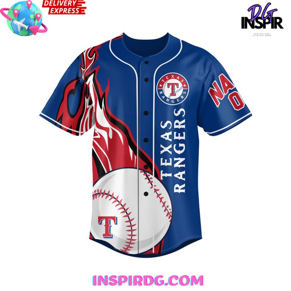 Texas Rangers MLB Personalized Baseball Jersey InspirDG