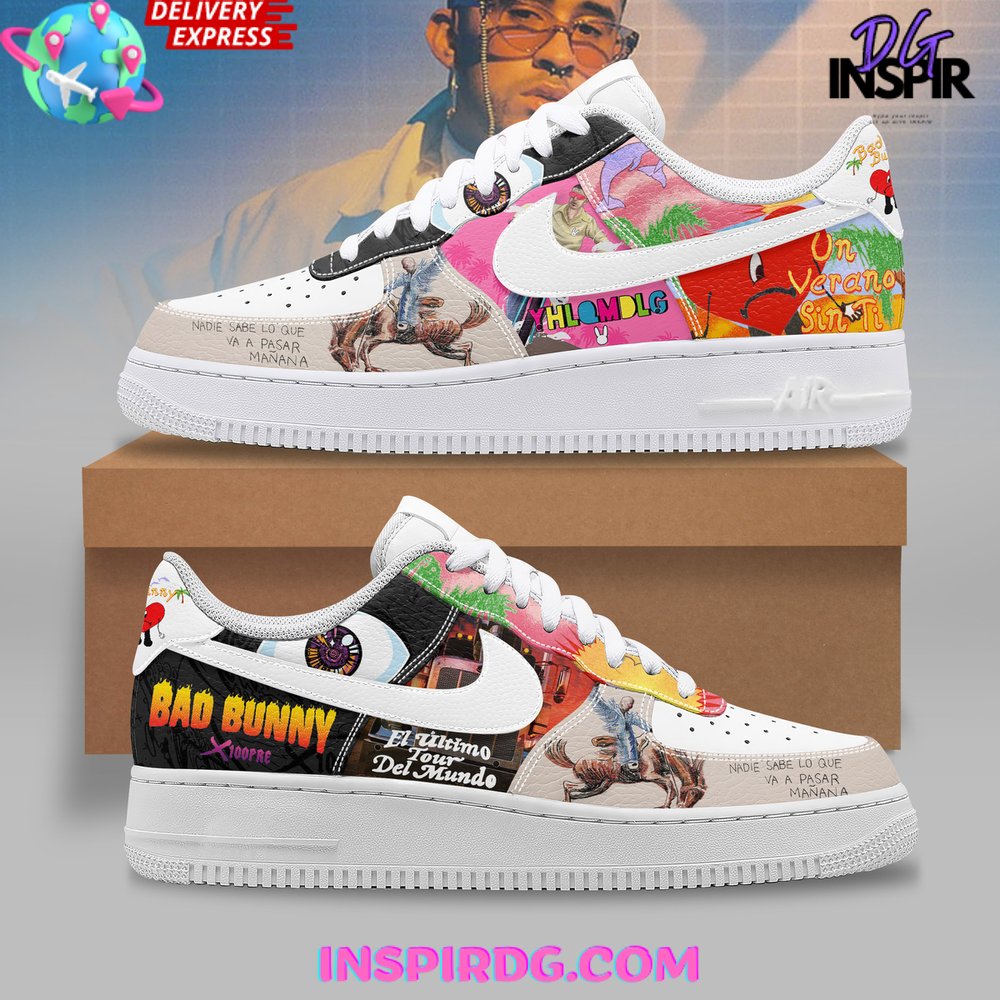 Bad Bunny x 100PRE Album Limited Edition Air Force 1 - InspirDG